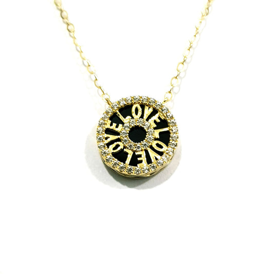 18K Pure Gold Love Necklace