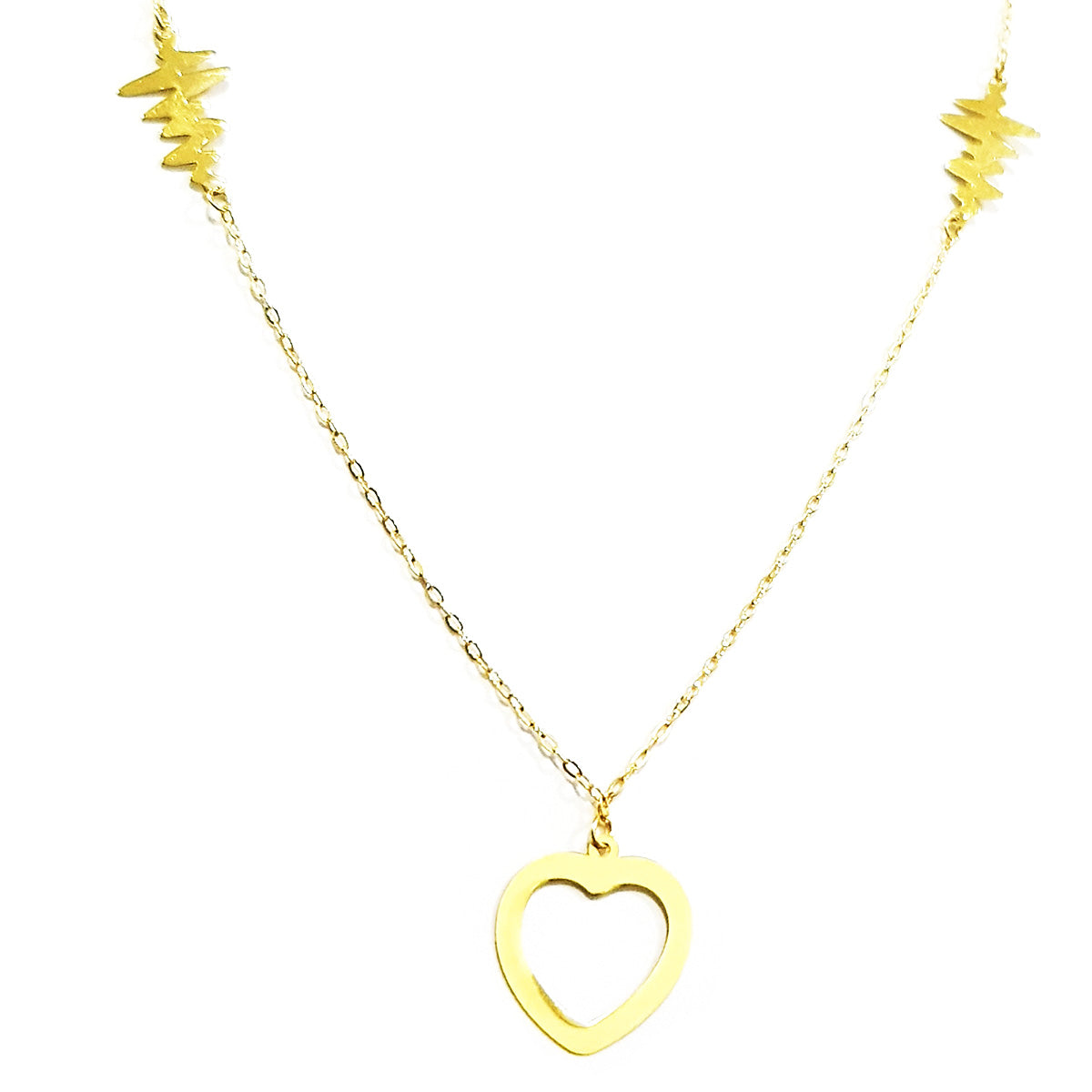 18K Pure Gold Heart Necklace | Necklace | 18K Gold Jewelry