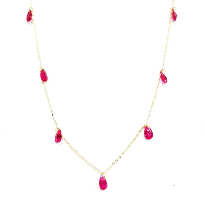18K Pure Gold Stone Necklace | Necklace | 18K Gold Jewelry
