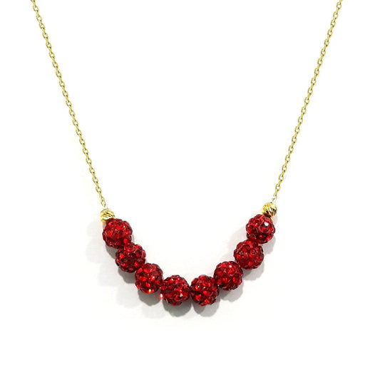18K Pure Gold Swarovski Ball Necklace | Necklace | 18K Gold Jewelry