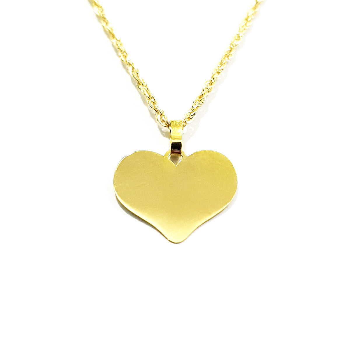 18K Pure Gold Heart Design Necklace
