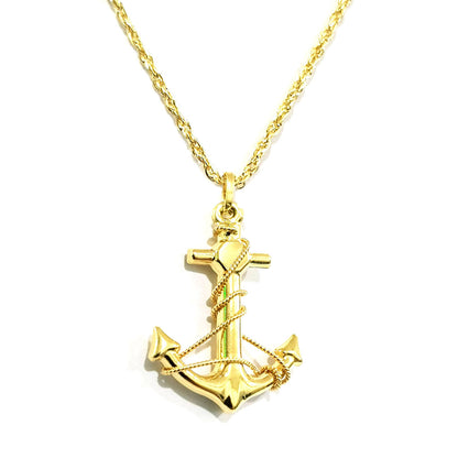 18K Pure Gold Anchor Design Necklace | Necklace | 18K Gold Jewelry