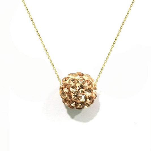 18K Pure Gold Swarski Design Necklace