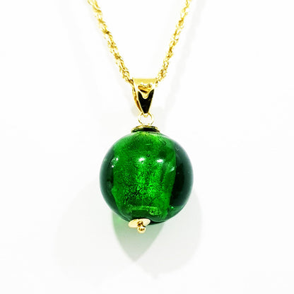 18K Pure Gold Ball Stone Necklace | Necklace | 18K Gold Jewelry