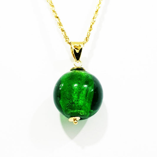 18K Pure Gold Ball Stone Necklace | Necklace | 18K Gold Jewelry
