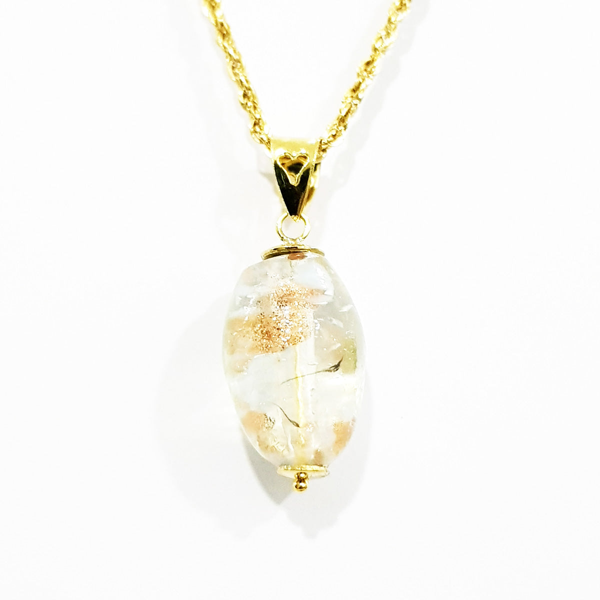18K Pure Gold Stone Necklace | Necklace | 18K Gold Jewelry