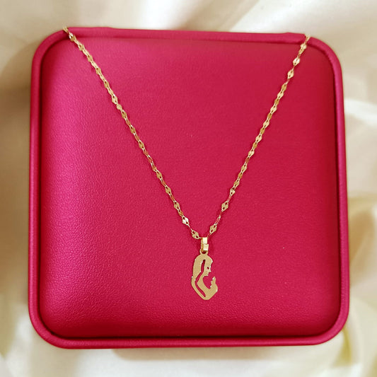 18K Pure Gold Mama Mary Necklace