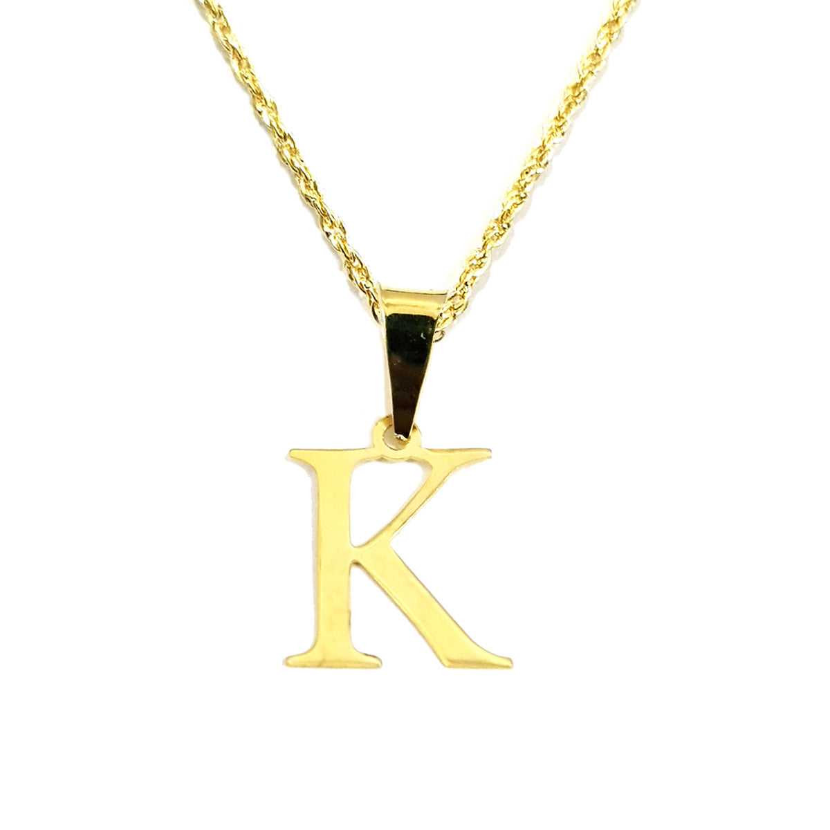 18K Pure Gold Letter K Design Necklace | Necklace | 18K Gold Jewelry