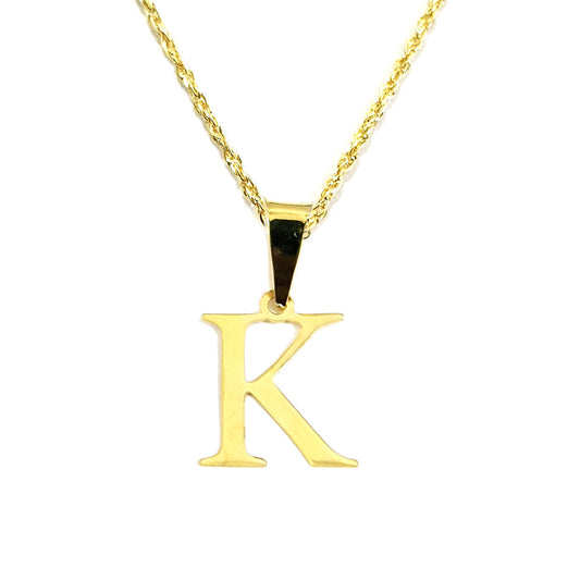 18K Pure Gold Letter K Design Necklace | Necklace | 18K Gold Jewelry