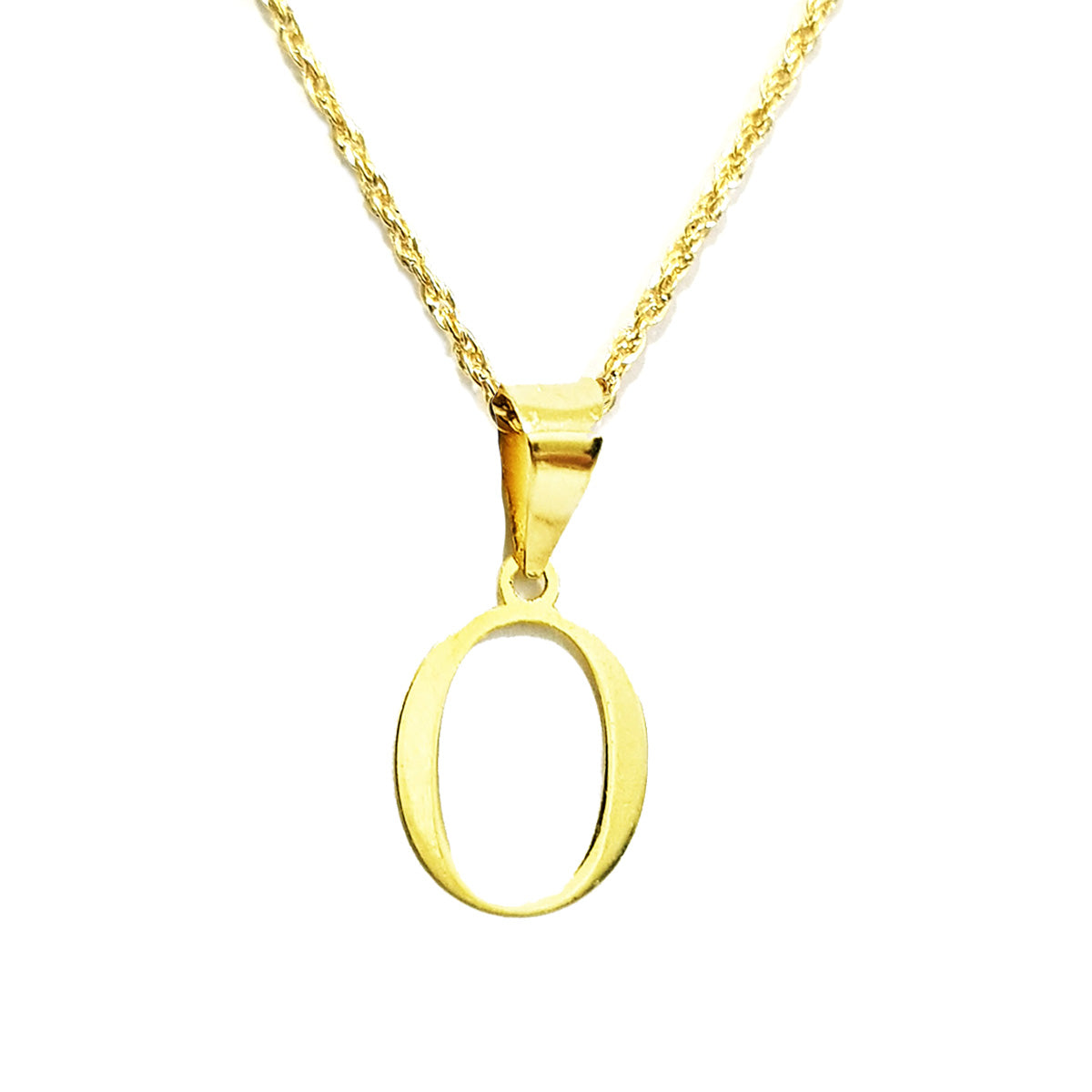 18K Pure Gold Letter O Design Necklace | Necklace | 18K Gold Jewelry