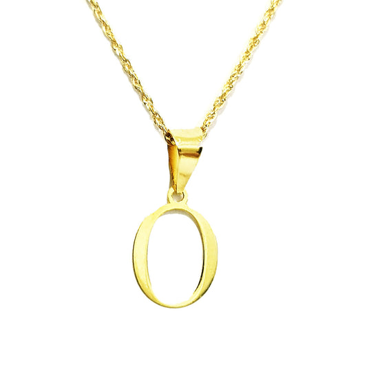 18K Pure Gold Letter O Design Necklace | Necklace | 18K Gold Jewelry