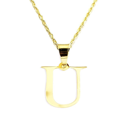 18K Pure Gold Letter U Design Necklace | Necklace | 18K Gold Jewelry