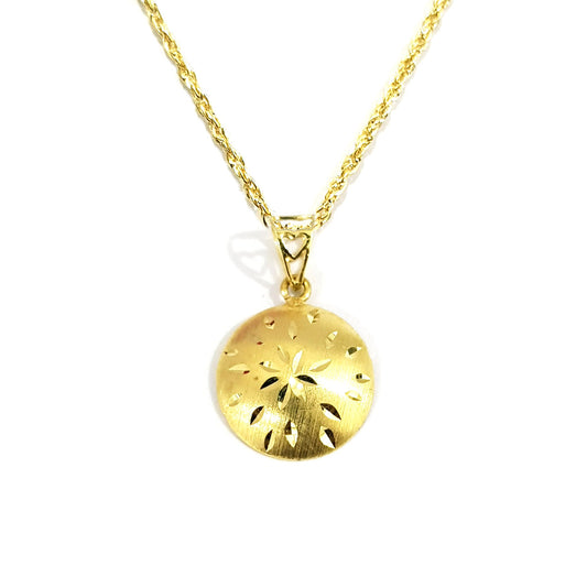 18K Pure Gold Round Design Necklace