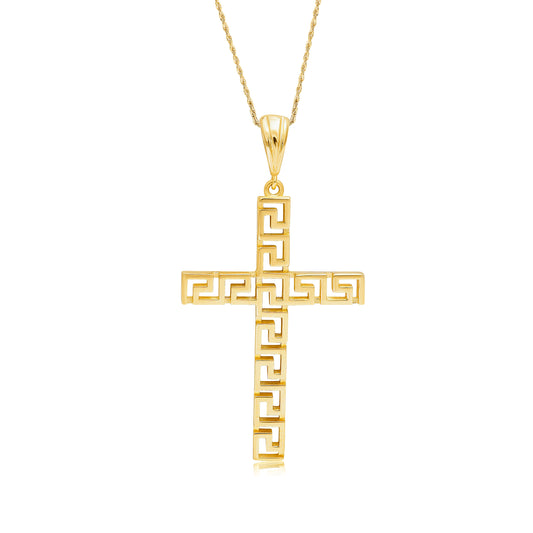 18K Pure Gold Cross Necklace