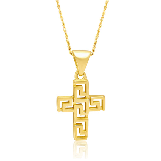 18K Pure Gold Cross Necklace