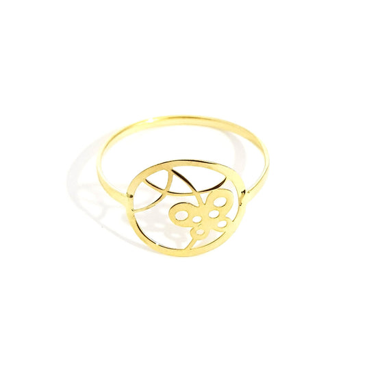 18K Pure Gold Butterfly Ring | Ring | 18K Gold Jewelry