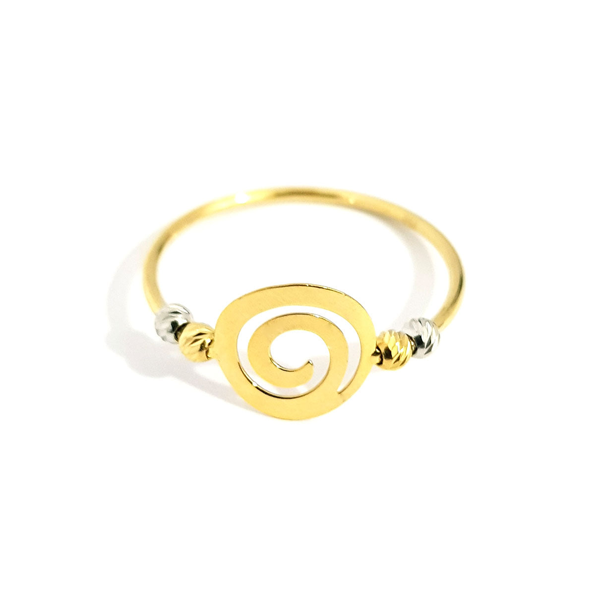 18K Pure Gold Twirl Ring | Ring | 18K Gold Jewelry