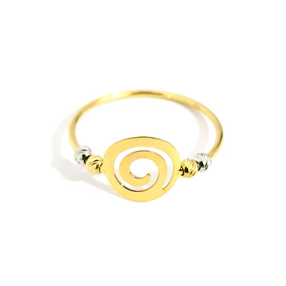 18K Pure Gold Twirl Ring | Ring | 18K Gold Jewelry