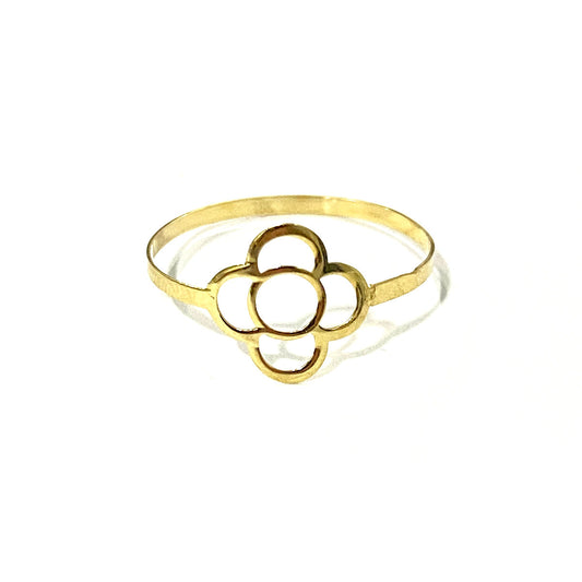 18K Solid Gold Elegant Flower Design Ring | Gold | 18K Gold Jewelry