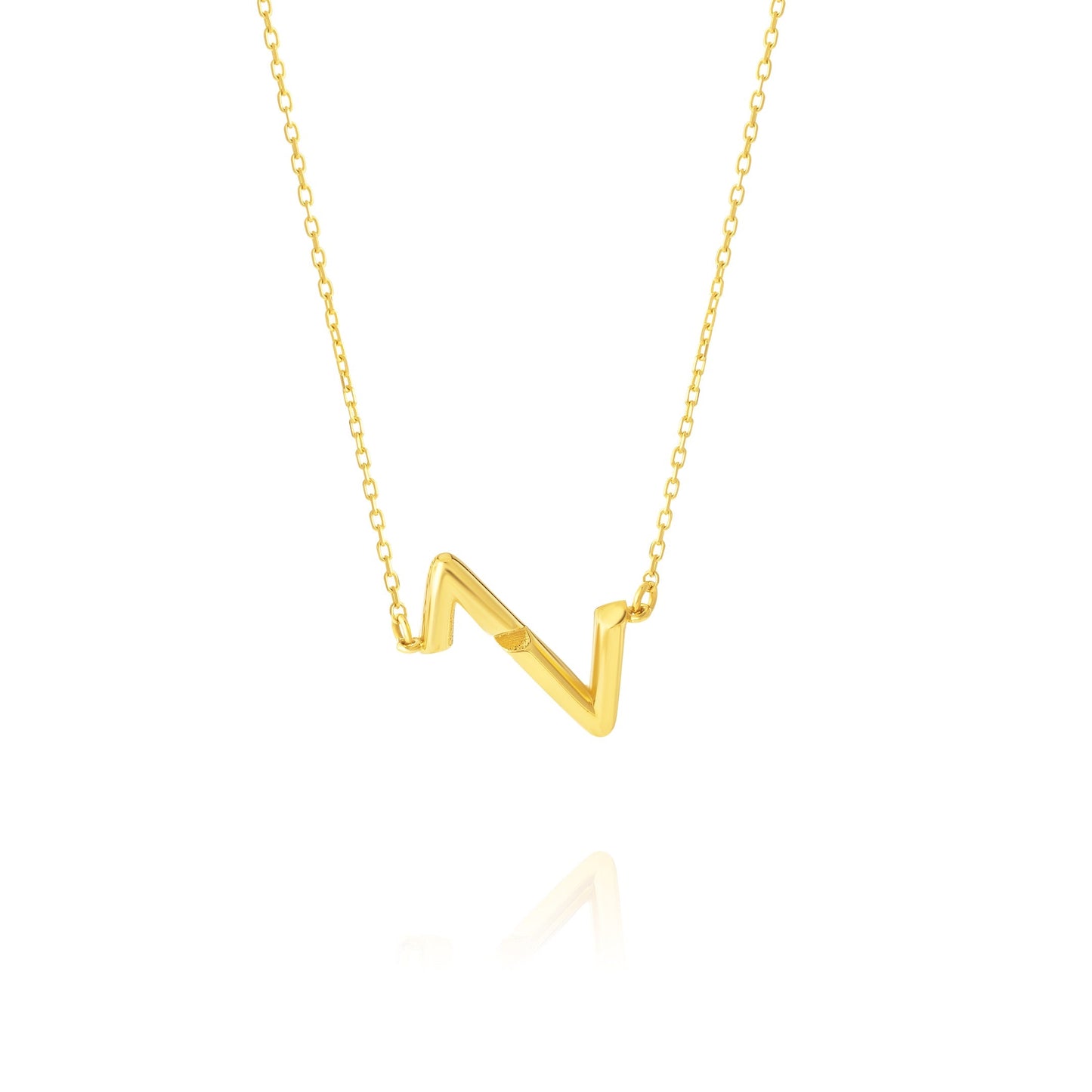 18K Pure Gold Heart Beat Necklace