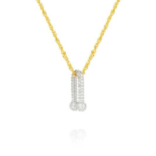 18K Pure Gold White U-Link Necklace