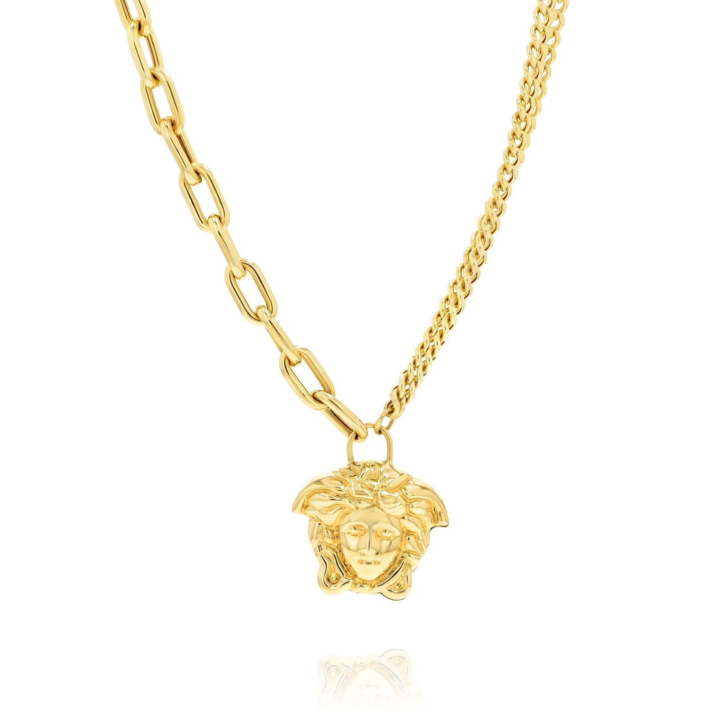18K Pure Gold Elegant V.R.C Necklace