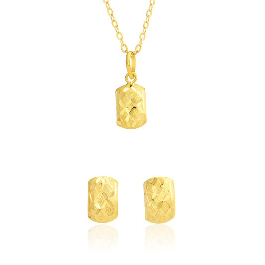 18K Pure Gold Clip Jewelry Set
