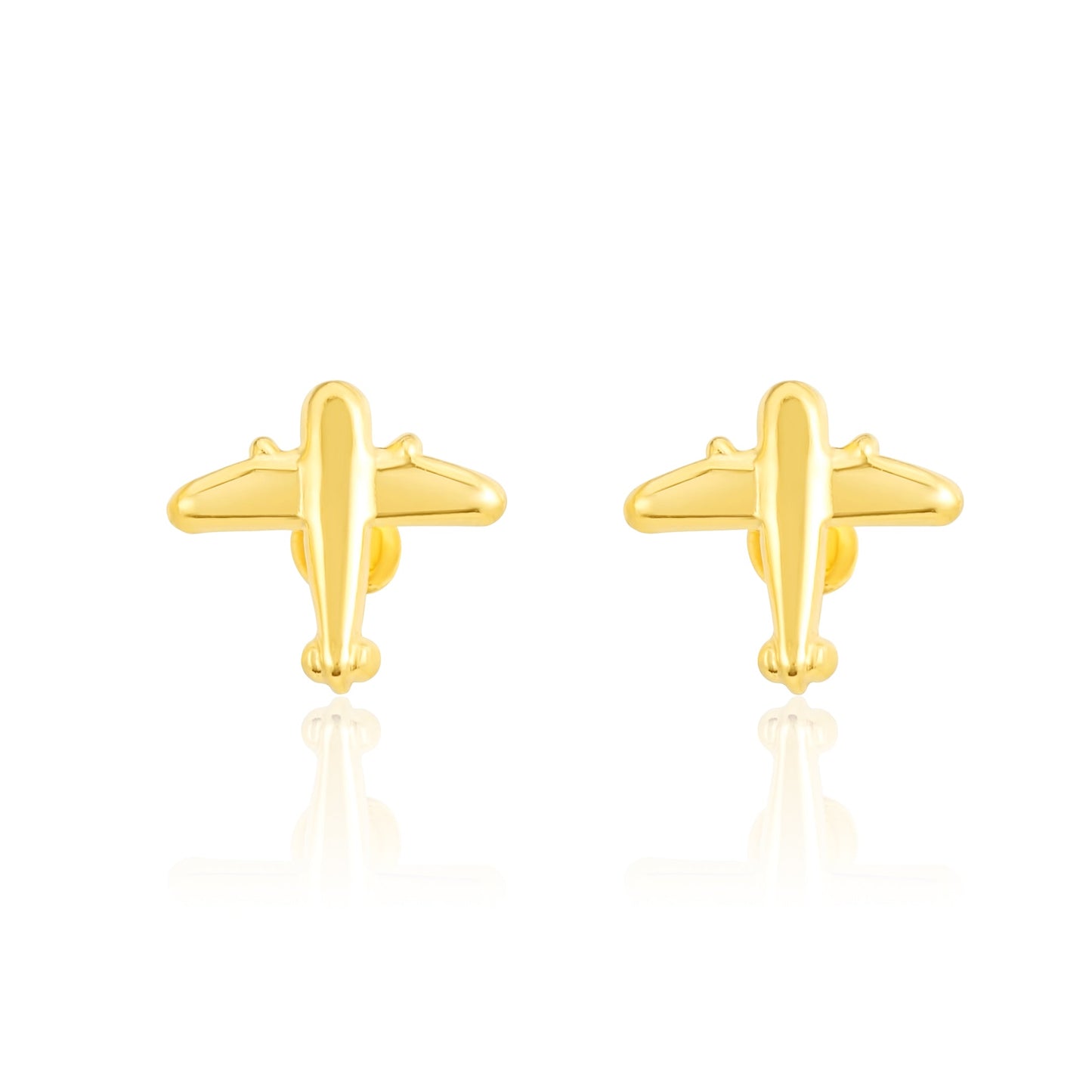 18K Pure Gold Aeroplan Earring Set