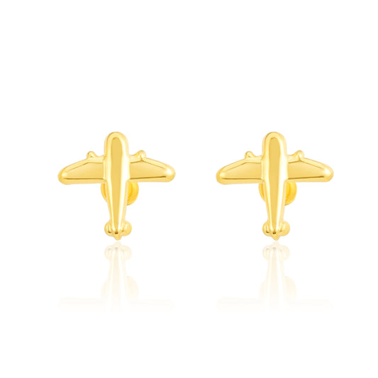 18K Pure Gold Aeroplan Earring Set