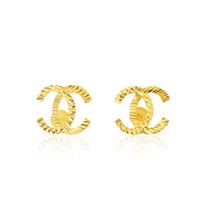 18K Pure Gold Earrings