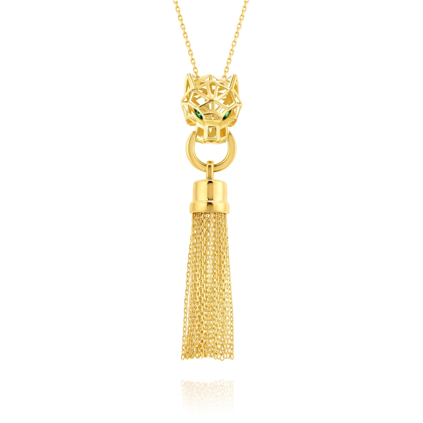 18K Pure Gold Elegant Panther Necklace