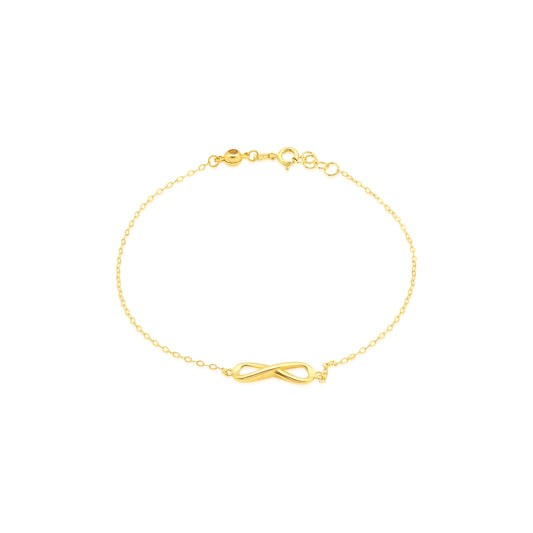 18K Pure Gold Infinity Bracelet