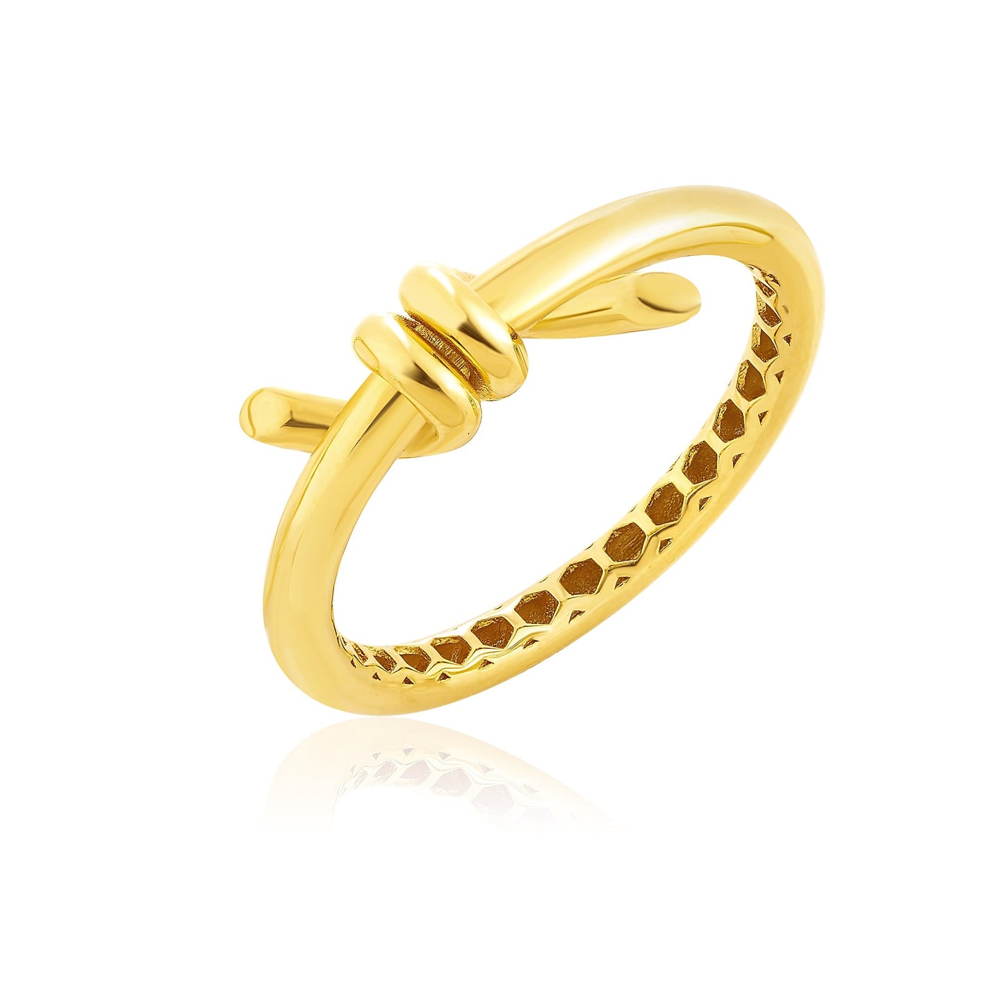 18K Pure Gold Knot Ring