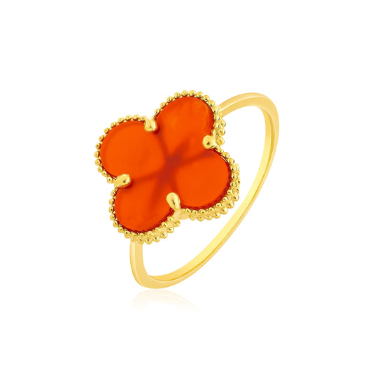 18K Pure Gold V.C Red Ring