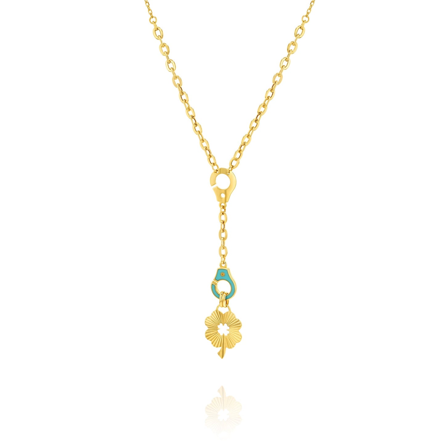 18K Pure Gold Elegant Flower Jewelry Set