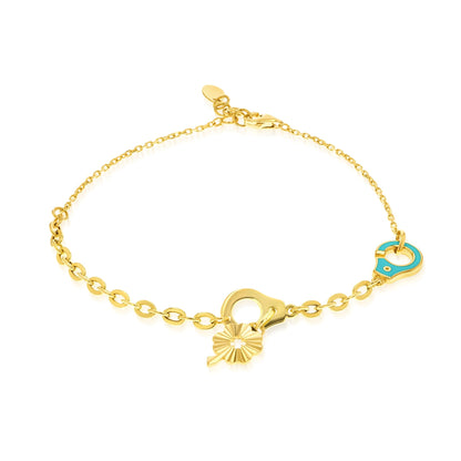 18K Pure Gold Elegant Flower Jewelry Set