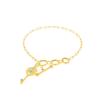 18K Pure Gold Spider Key Jewelry Set