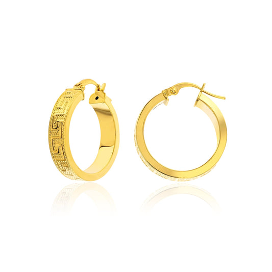 18K Pure Gold Round Jewelry Set