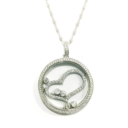 Real 925 Sterling Silver Heart Design Necklace