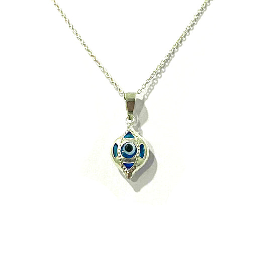 Real 925 Sterling Silver Eye Necklace | Silver | 18K Gold Jewelry