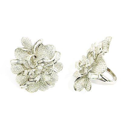 Real Silver Crystal Ring | Silver | 18K Gold Jewelry