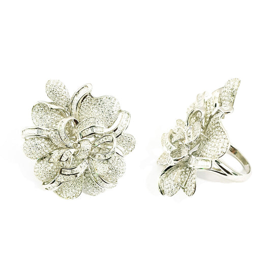 Real Silver Crystal Ring | Silver | 18K Gold Jewelry