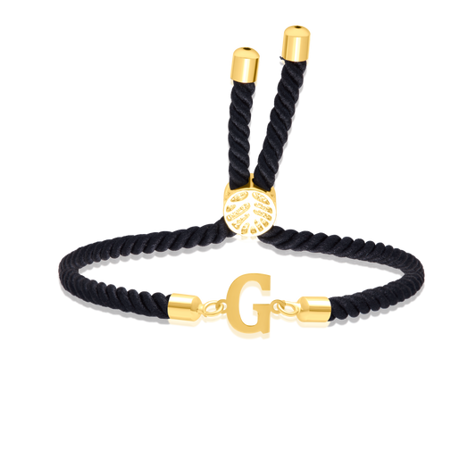 18K Pure Gold Thread Adjustable Letter G Bracelet