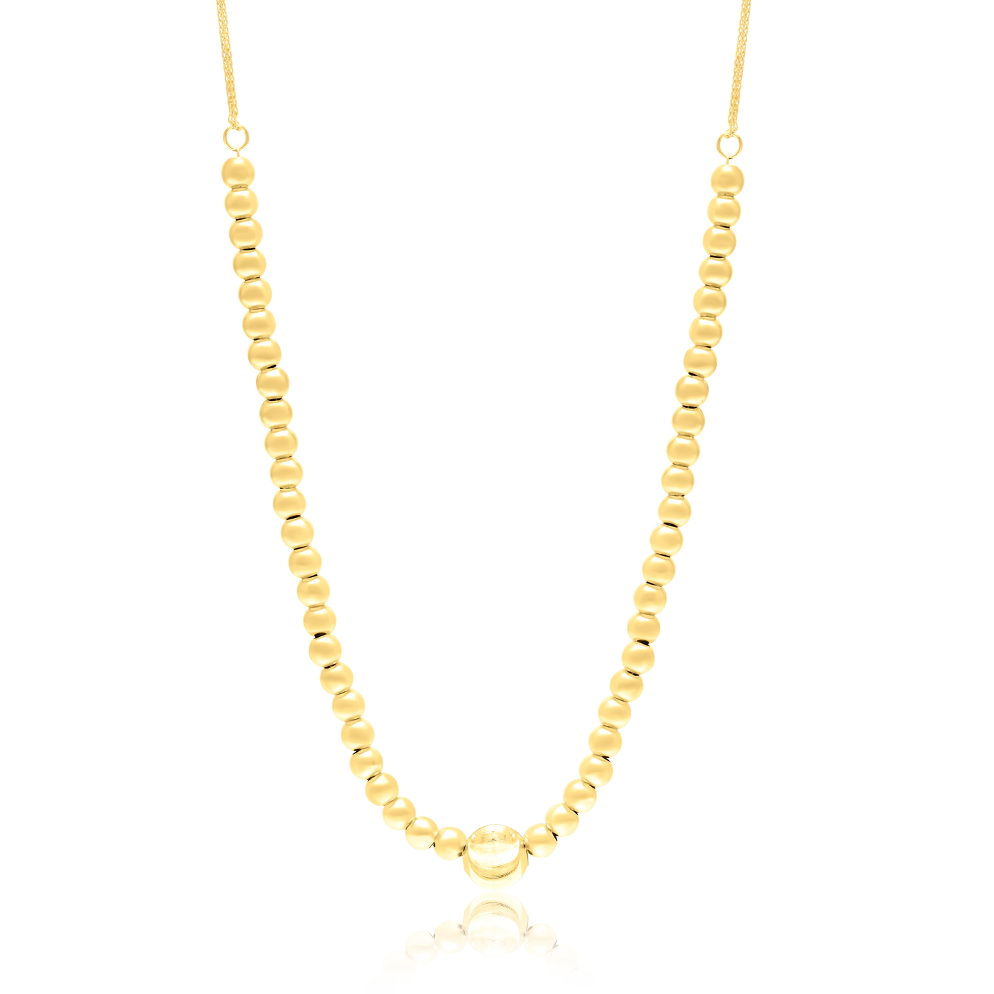 18K Pure Gold Multi Seed Necklace