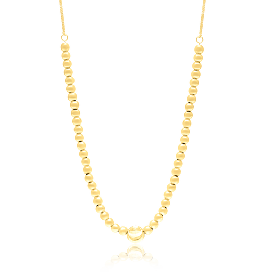 18K Pure Gold Multi Seed Necklace