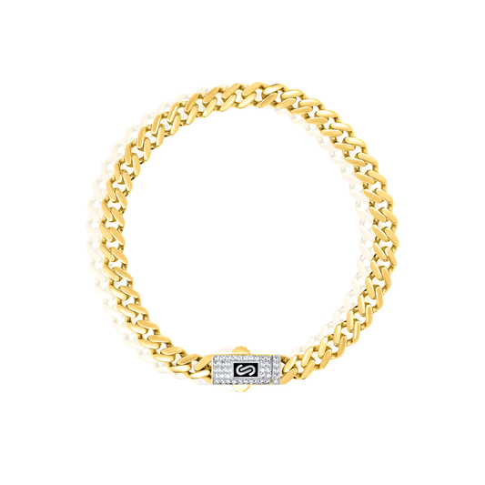 18K Pure Gold Elegant Linked Bracelet