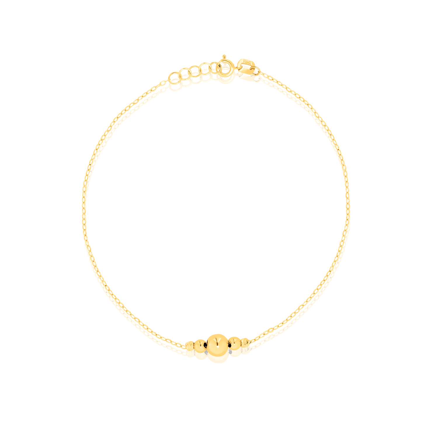 18K Pure Gold Seed Bracelet