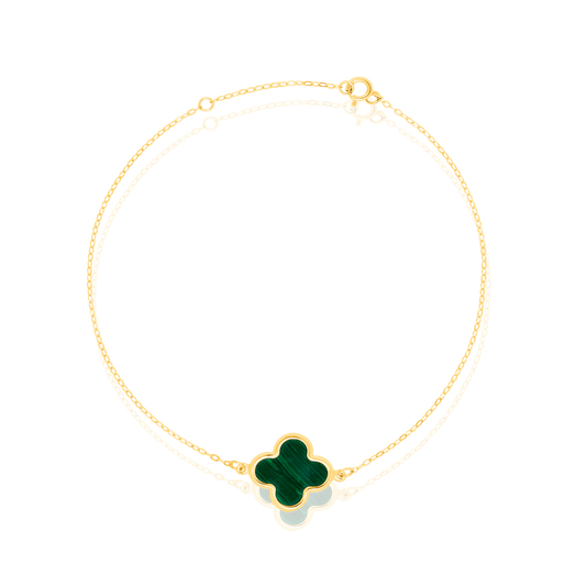 18K Pure Gold V.C Green Bracelet