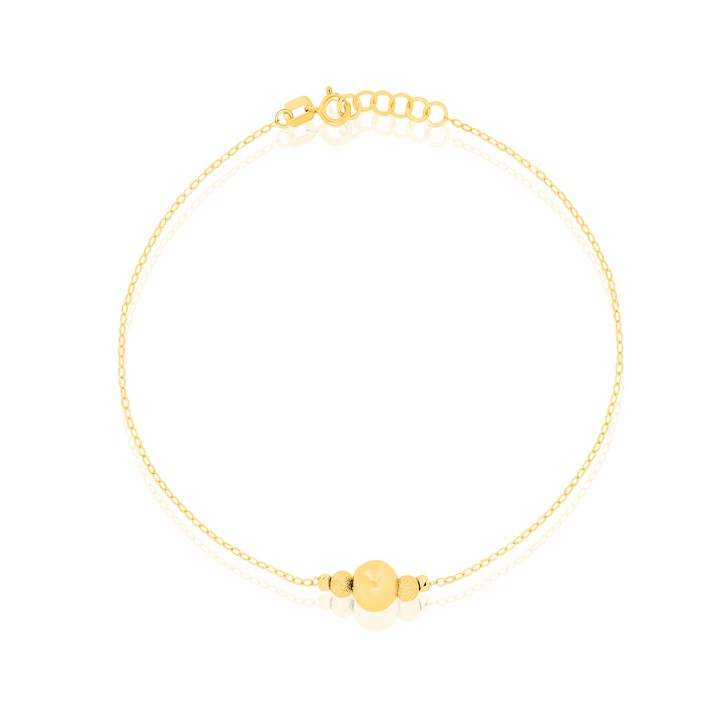 18K Pure Gold Seed Bracelet