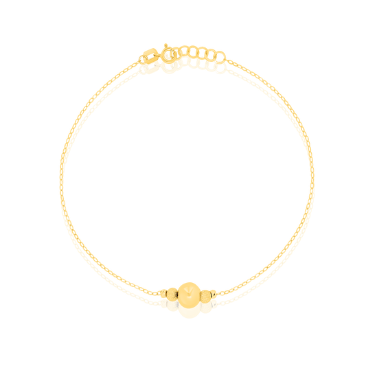 18K Pure Gold Seed Bracelet